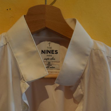 White Shirt with Inverted Collar