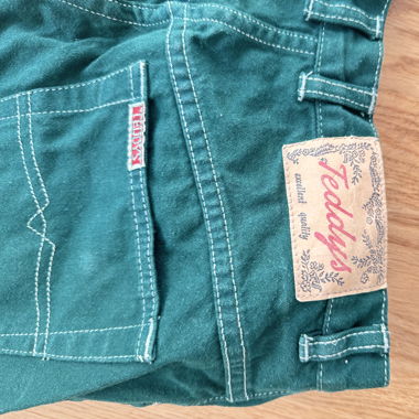Teddys Vintage Highwaist Jeans grün, Gr. 40