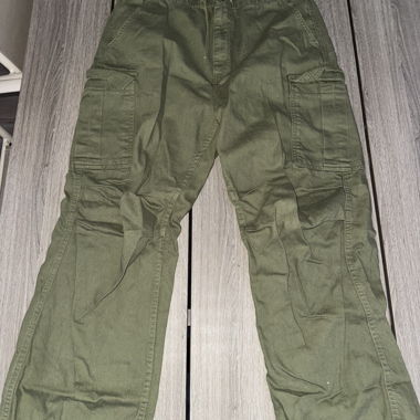 Pantalon parachute kaki 