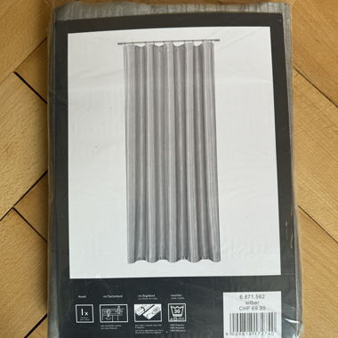 Silberner Vorhang 135 x 260 cm