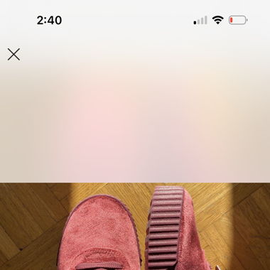 Sneakers Puma, red velours