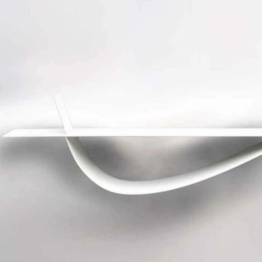 Mensola in metallo bianca (senza luce)