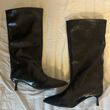 Schwarze Kniehohe Stiefel