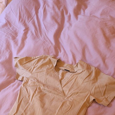 Schöne Arbeitsschürze beige