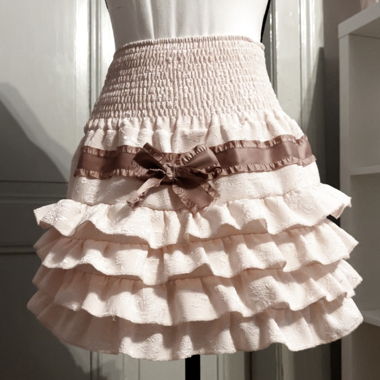 Pink Ruffle Mini Skirt