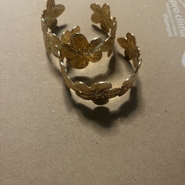 Bracelet floral doré