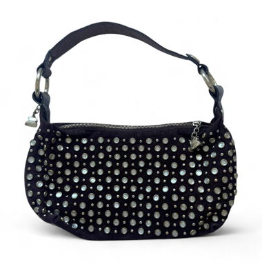 Sac bandoulière marron à clous
