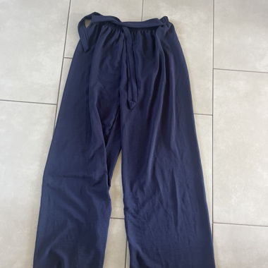 Pantalon fluide bleu foncé 