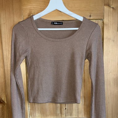 Langarm crop top
