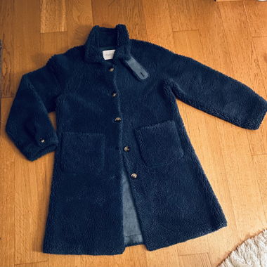 Mantel Teddy blau