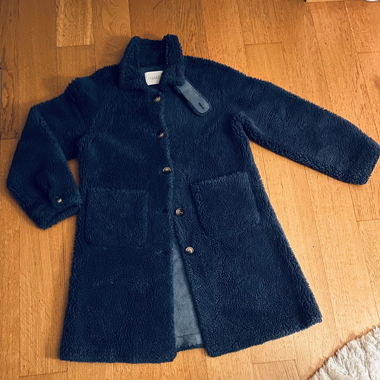 Cappotto Teddy blu
