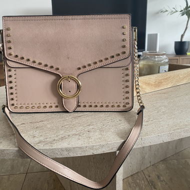 Borsa a tracolla rosa Topshop
