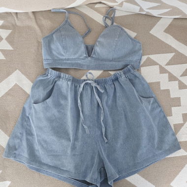 Blue shorts and top set