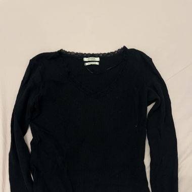Pull & Bear Langarm mit Spitzendetail