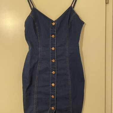 New Look denim dress with button placket EU 38