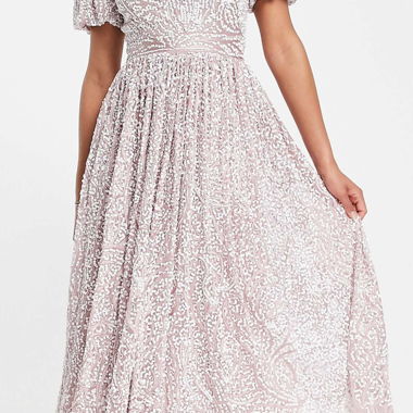 Abito midi con paillettes