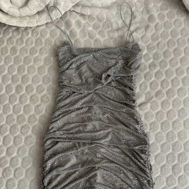 mini silver dress oh polly