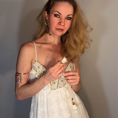 White Bohemian Lace Dress