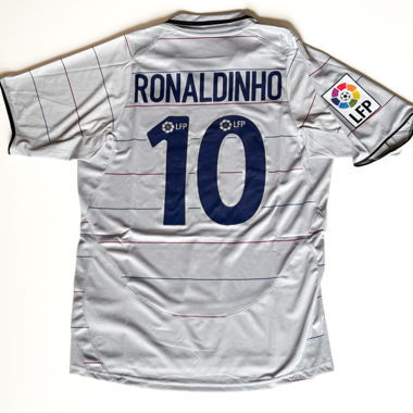 Maillot rétro du FC Barcelone Ronaldinho 10 2003 - L