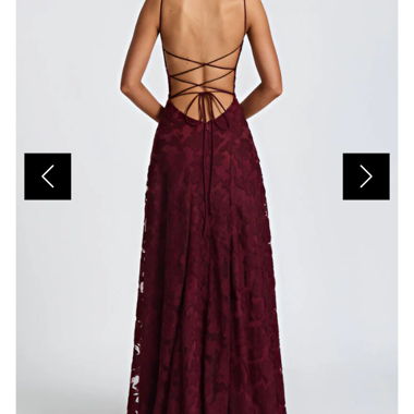 Abito maxi corsetto bordeaux