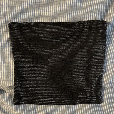 Schwarzes Glitzertop