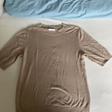 Stricktshirt taupe, Gr. S