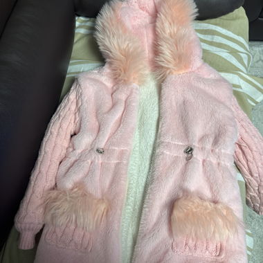 Pink Kids Winter Jacket with Hood