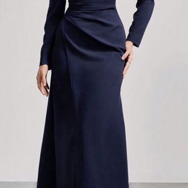 Dunkelblaue Abendkleid