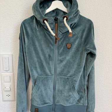Felpa con cappuccio Naketano azzurro chiaro