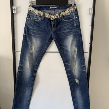 Jeans Smagli Y2K Jeans Low Waist Cintura Gioiello 