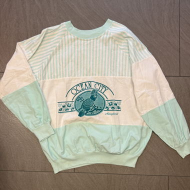 Felpa Americana Vintage con scollo tondo Ocean City