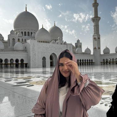 Abaya (3 Teilig - weisses Kleid-Abaya-Hijab)