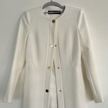 Blazer long couleur crème