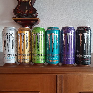 Sammlung Monster Energy Ultra leere Dosen – 6 Dosen