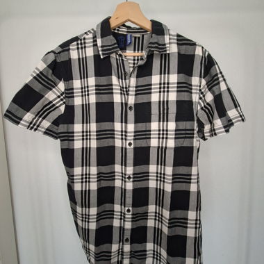 Camicia a quadri nero e bianco