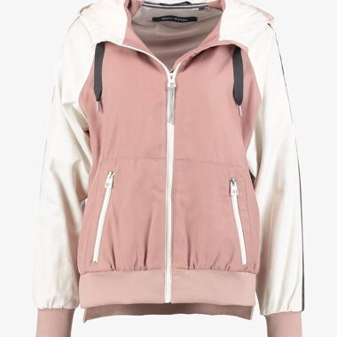 Two-tone women's hooded jacket