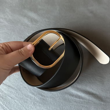 Ceinture en cuir H&M noire