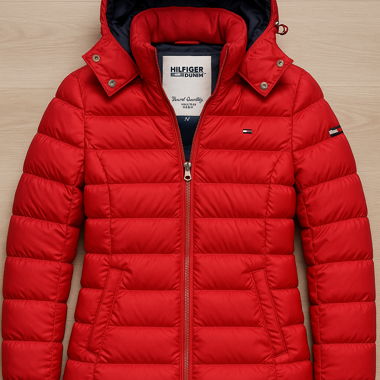 Doudoune rouge Tommy Hilfiger Denim