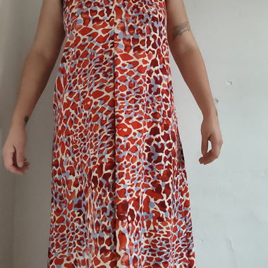 Maxikleid im Leomuster gr. 36