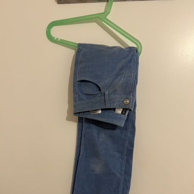 pantalon taille basse bleu 