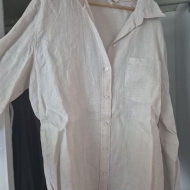 Beige Linen Shirt H&M