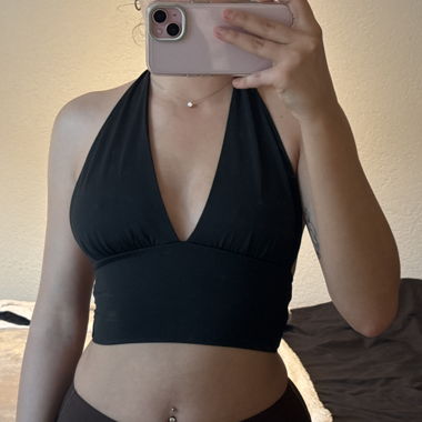 Black Backless Sleeveless Top