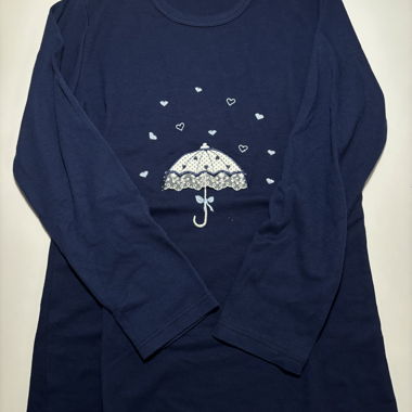 Maglietta a maniche lunghe / pigiama per bambini blu navy