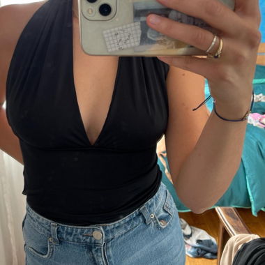 Body scollato nero