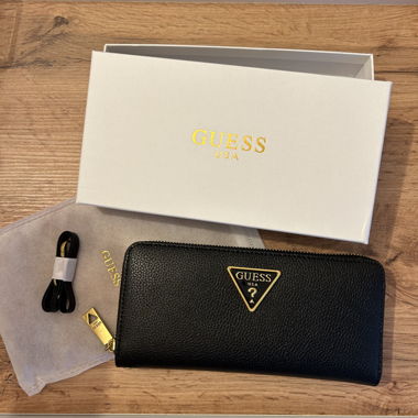 Guess Portemonnaie schwarz gross