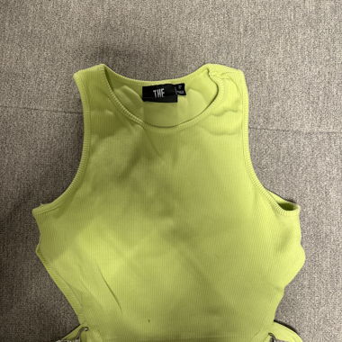 Grünes Crop Top
