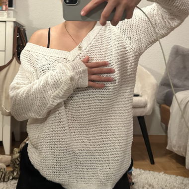 Pull en maille blanc