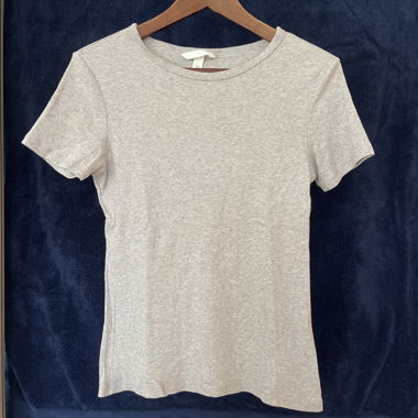 T-shirt H&M a tinta chiara mélange marrone