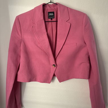 Blazer corto rosa Zara