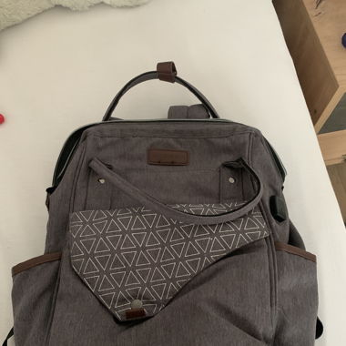 grey backpack